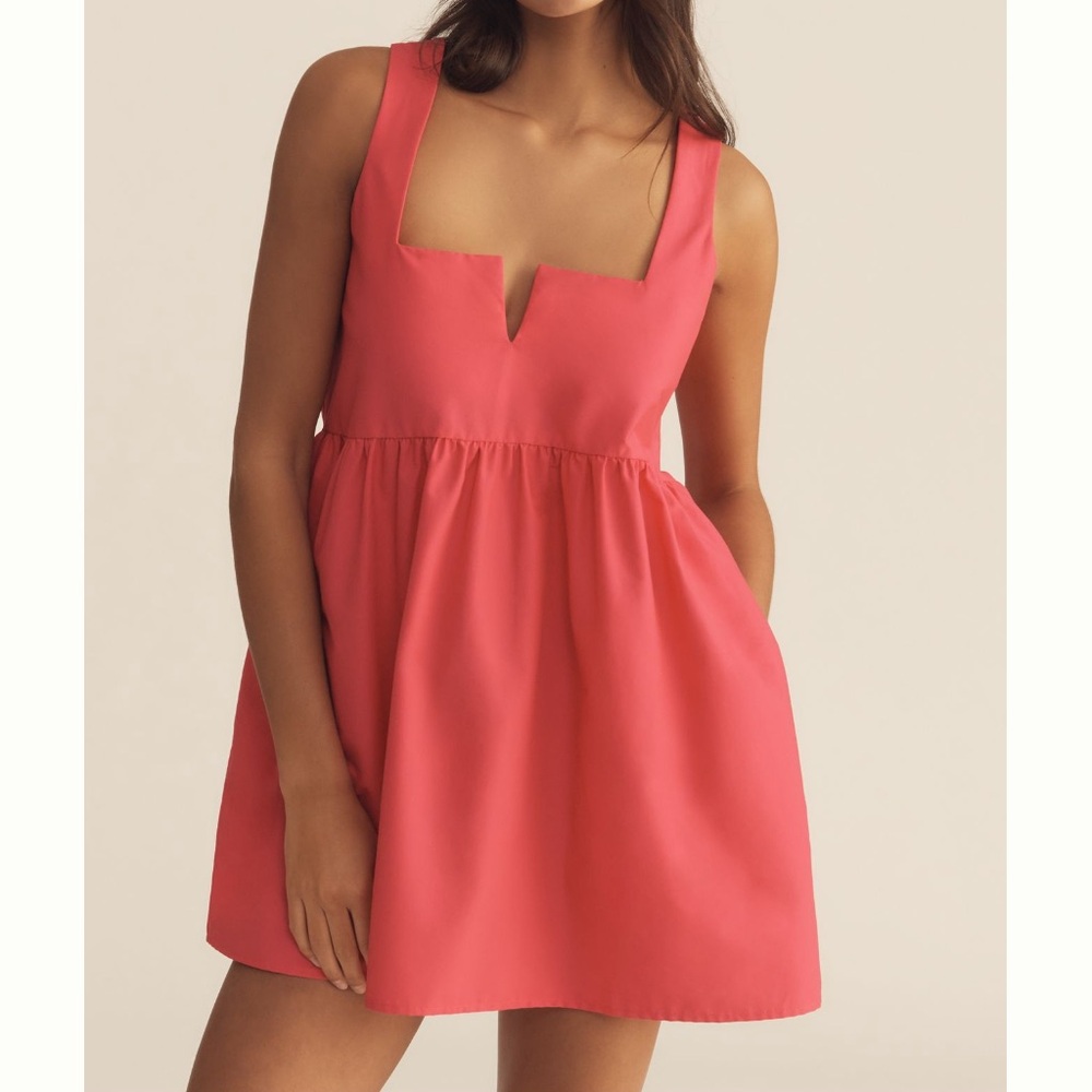 Anthropologie Daily Practice Sleeveless Split-Neck Mini Dress